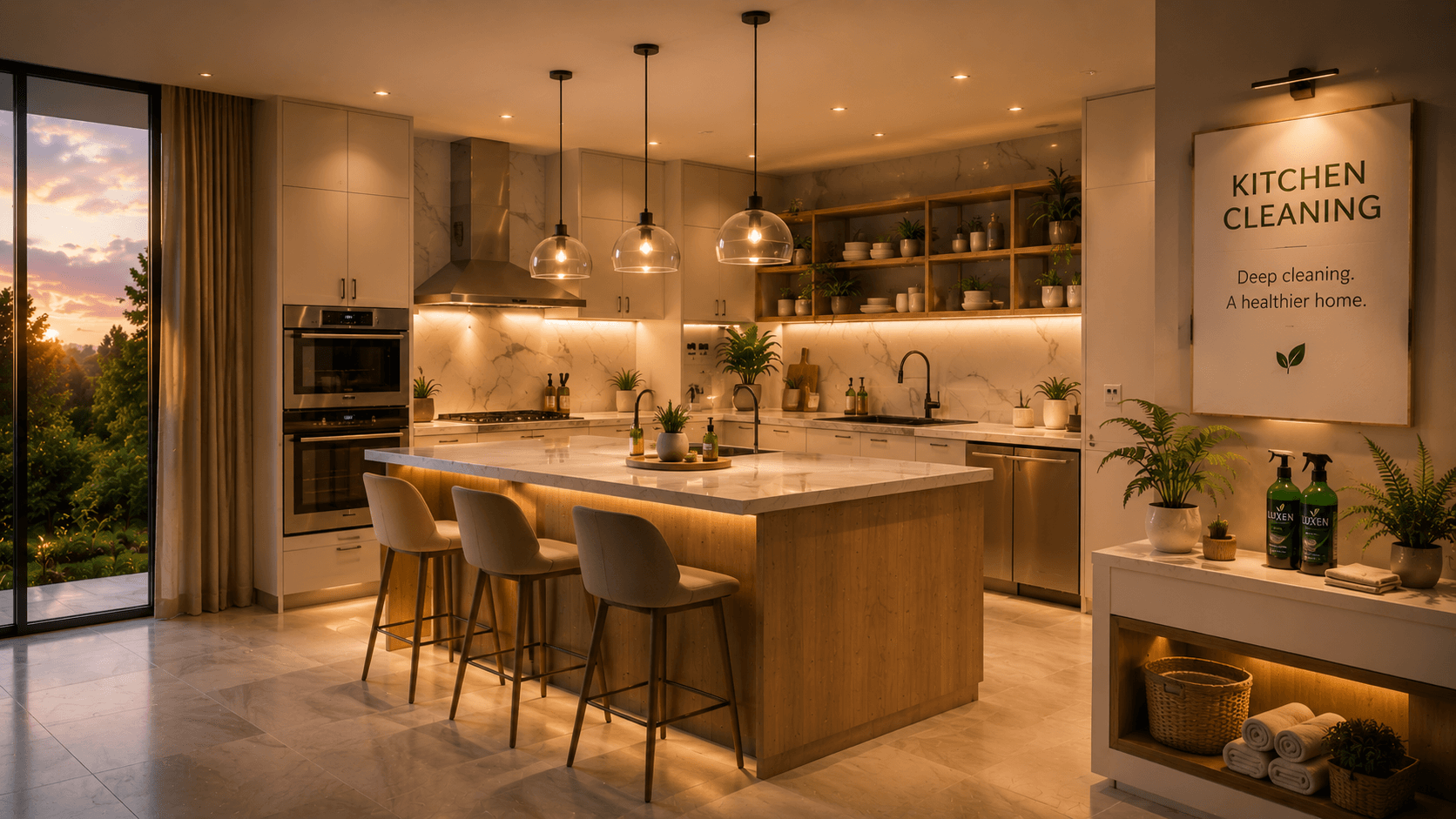 Clean kitchen ready for a rental guest
