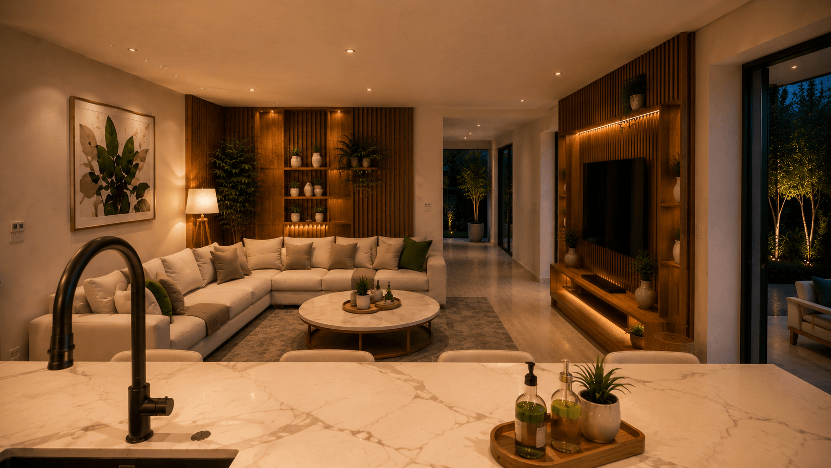 Calm living room ready for the next resident